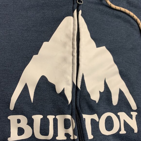 Burton Durable Goods Snowboards Full Zip Up DryRide Hoodie Men's XXL Navy Blue - Picture 3 of 8
